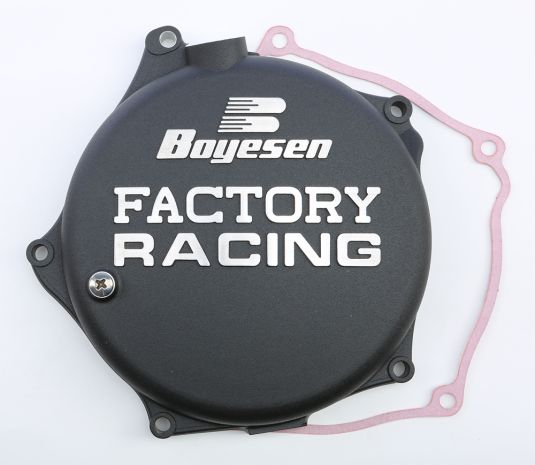 Boyesen Factory Racing Clutch Cover Black  Black