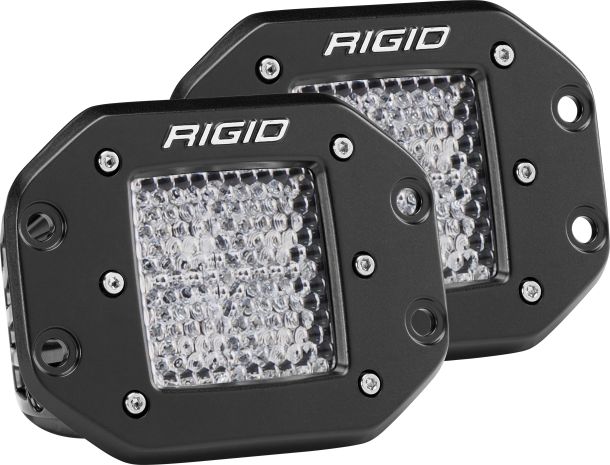 Rigid D-series Pro Diffused Flush Mount Light Pair  Acid Concrete