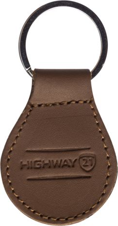 Highway 21 Key Chain Brown  Alpine White