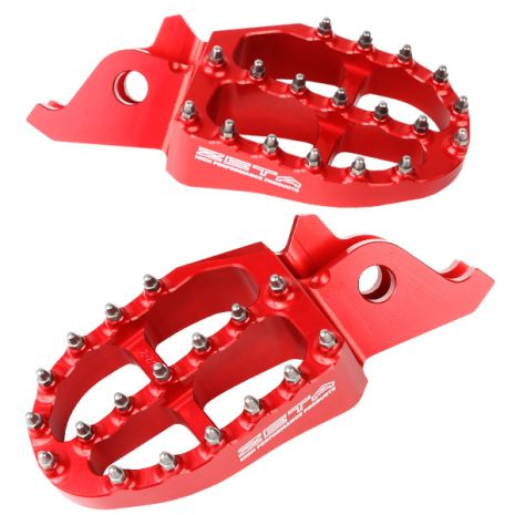 Zeta Aluminum Footpegs Red  Red