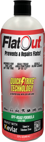 Flat Out Tire Sealant 32oz 8/case  Acid Concrete