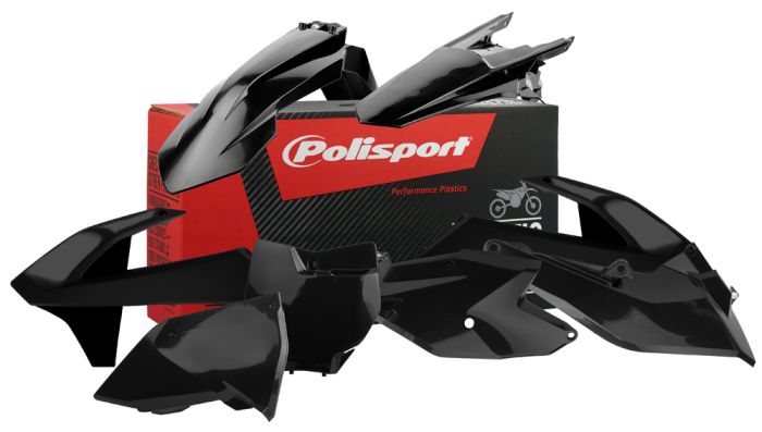 Polisport Plastic Body Kit Black  Black