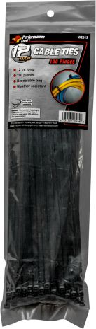 Performance Tool Cable Tie 12" 100/pack  Acid Concrete