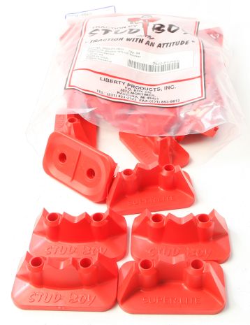 Stud Boy Super-lite Pro Series Double Backers .75" 24/pk Red  Black/1/4" ID