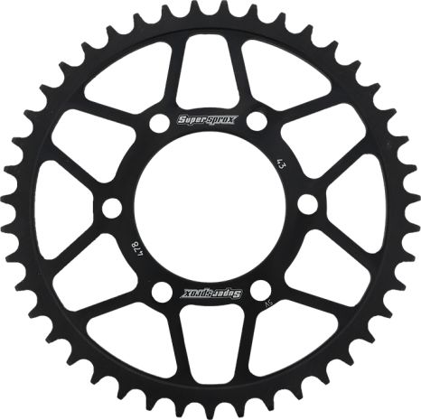 Supersprox Rear Sprocket Steel 43t-520 Blk Kawasaki  Black