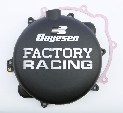 Boyesen Factory Racing Clutch Cover Black  Black