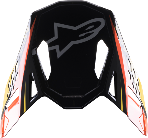 Alpinestars S-m10 Carbon Meta2 Visor Black/yellow/orange Glossy  Black/Yellow/Orange