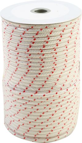 Polyester Starter Rope 6 mm White/Red