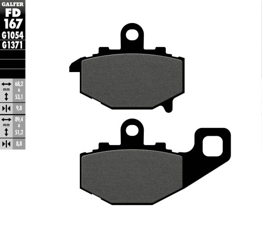 Galfer Brake Pads Semi Metallic Fd167g1054  Acid Concrete