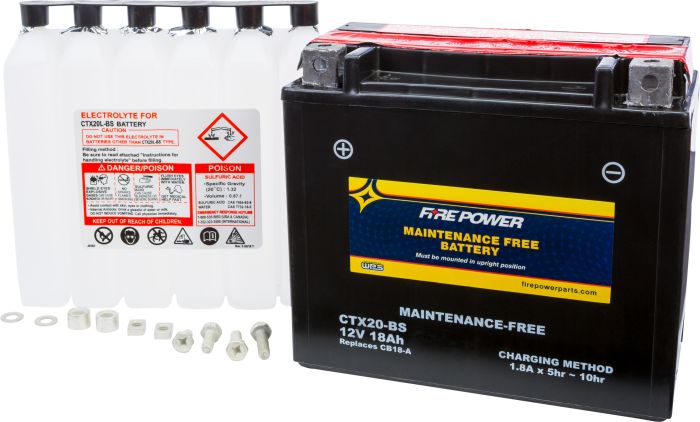 Fire Power Maintenance Free Battery With Acid  Acid Concrete