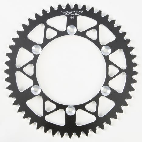 Fly Racing Rear Sprocket Aluminum 49t-520 Blk Honda/yamaha  Black