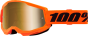 100% Strata 2 Goggle Neon Orange Mirror Gold Lens  Acid Concrete