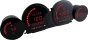 Koso 4 Piece Red Led Gauges `14-22 Flht Flhx Fltr  Acid Concrete